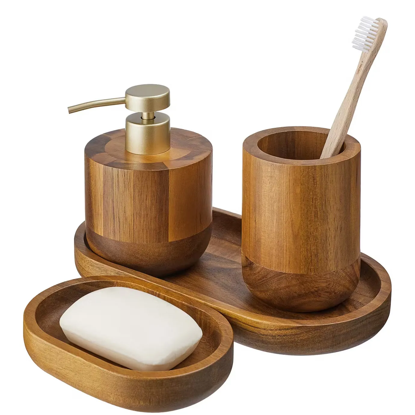 Butlers ACACIA Seifenschale 4er-Set- Bad-Accessoires