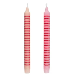 Butlers ART BOUGIE Stabkerze Streifen 2er Set- Kerzen