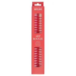 Butlers ART BOUGIE Stabkerze Streifen 2er Set- Kerzen