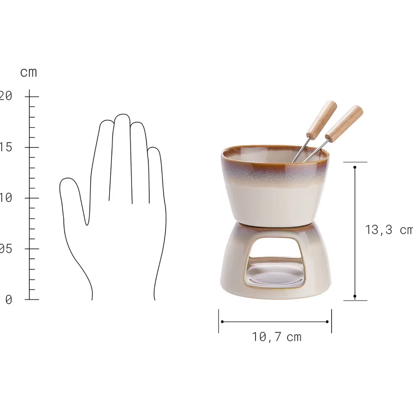 Butlers AU CHOCOLAT Mini-Fondue 4er-Set- Tassen & Becher