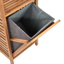Butlers BIG BAMBOO Regal mit Wäschekorb- Badmöbel|Bad-Accessoires