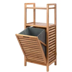 Butlers BIG BAMBOO Regal mit Wäschekorb- Badmöbel|Bad-Accessoires