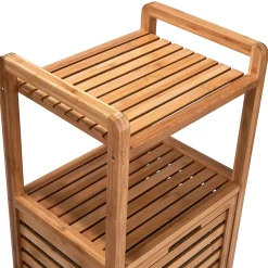 Butlers BIG BAMBOO Regal mit Wäschekorb- Badmöbel|Bad-Accessoires