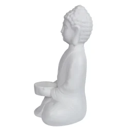 Butlers BUDDHA Deko-Statue mit Kerzenhalter- Teelichthalter|Kerzenhalter & Kerzenständer