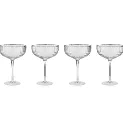 Butlers Champagnerschale CHELSEA 4er-Set- Sektgläser & Champagnergläser