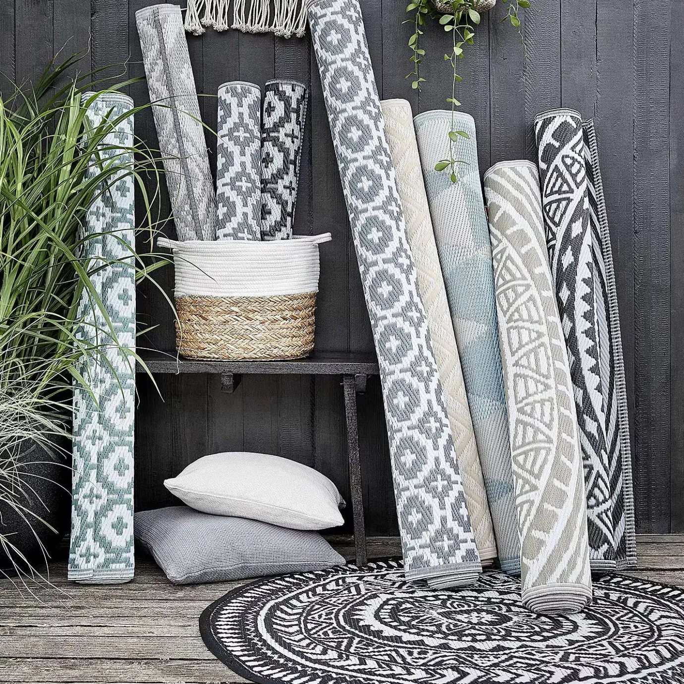 Butlers COLOUR CLASH In-/Outdoorteppich Circles- Teppiche