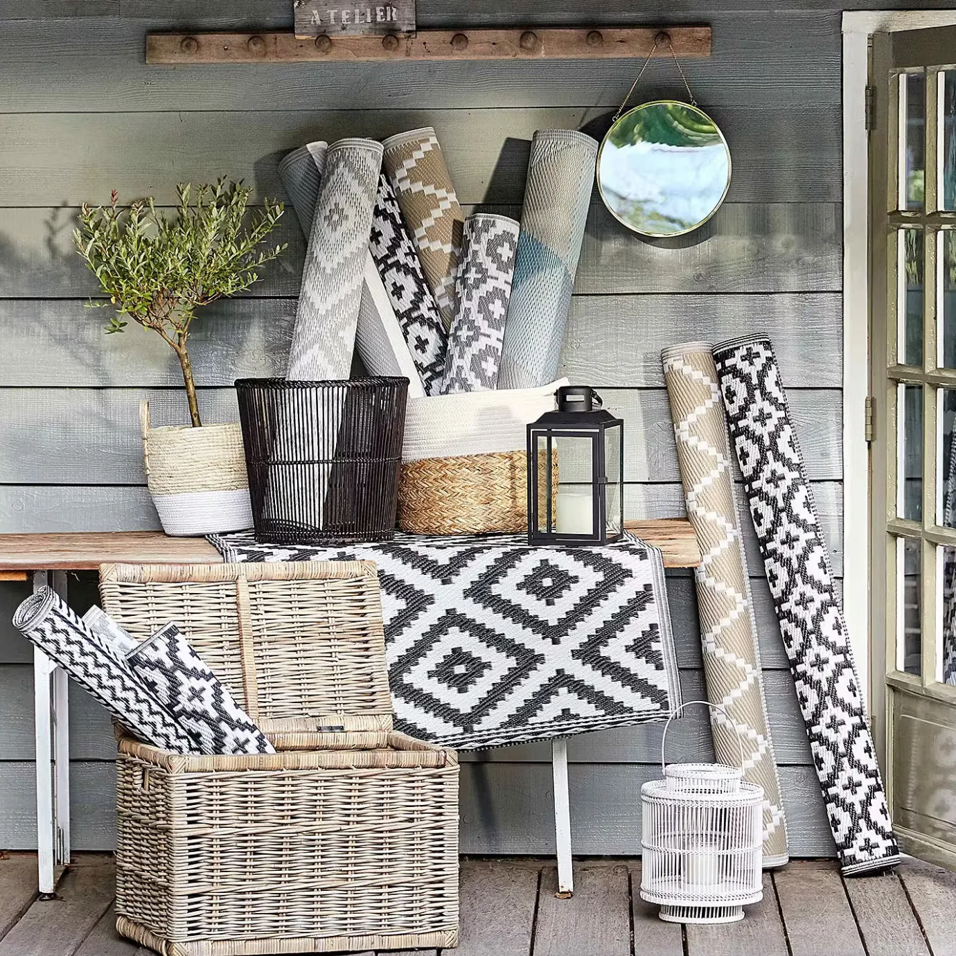 Butlers COLOUR CLASH In-/Outdoorteppich Ethno- Teppiche