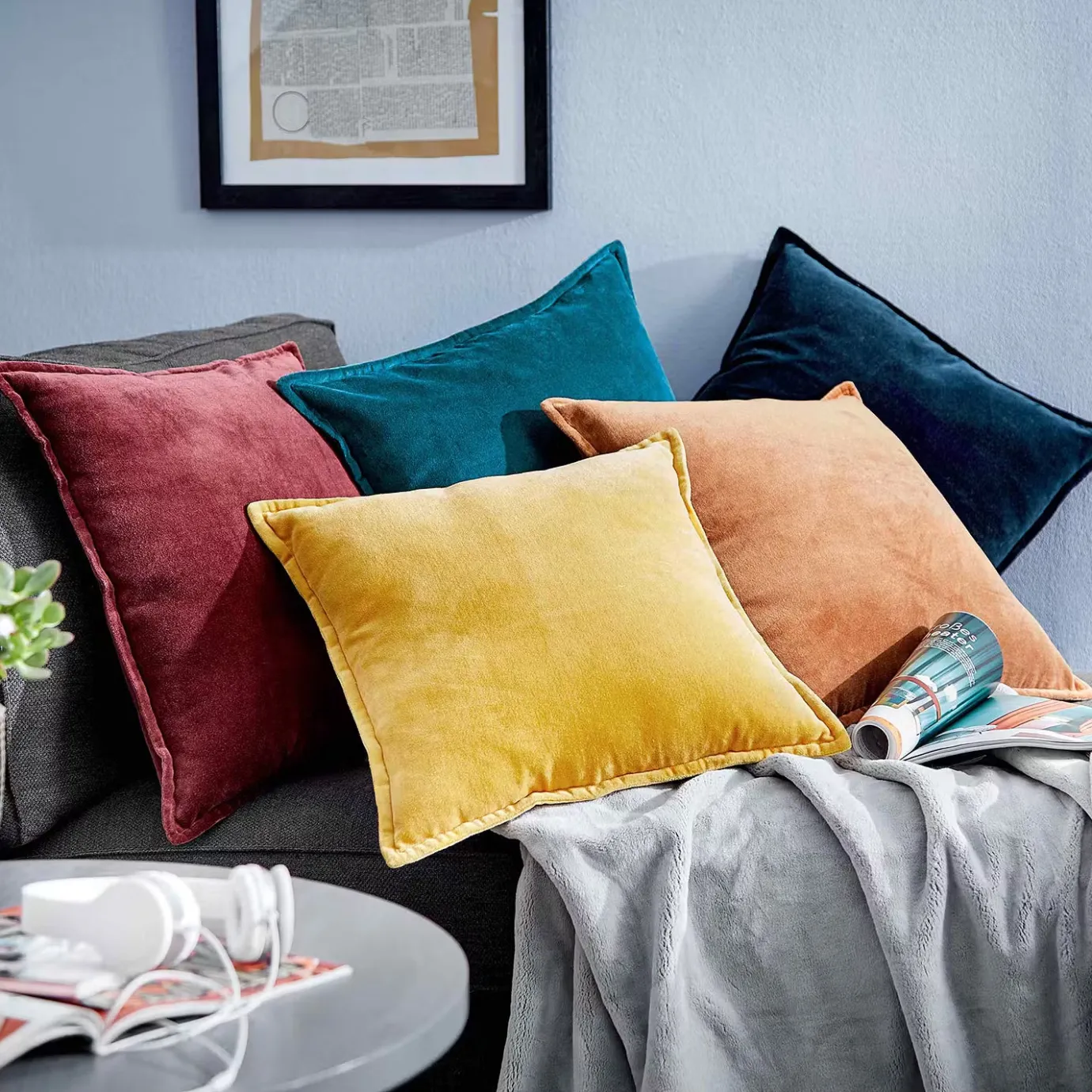 Butlers COTTON VELVET Dekokissen- Kissen & Decken
