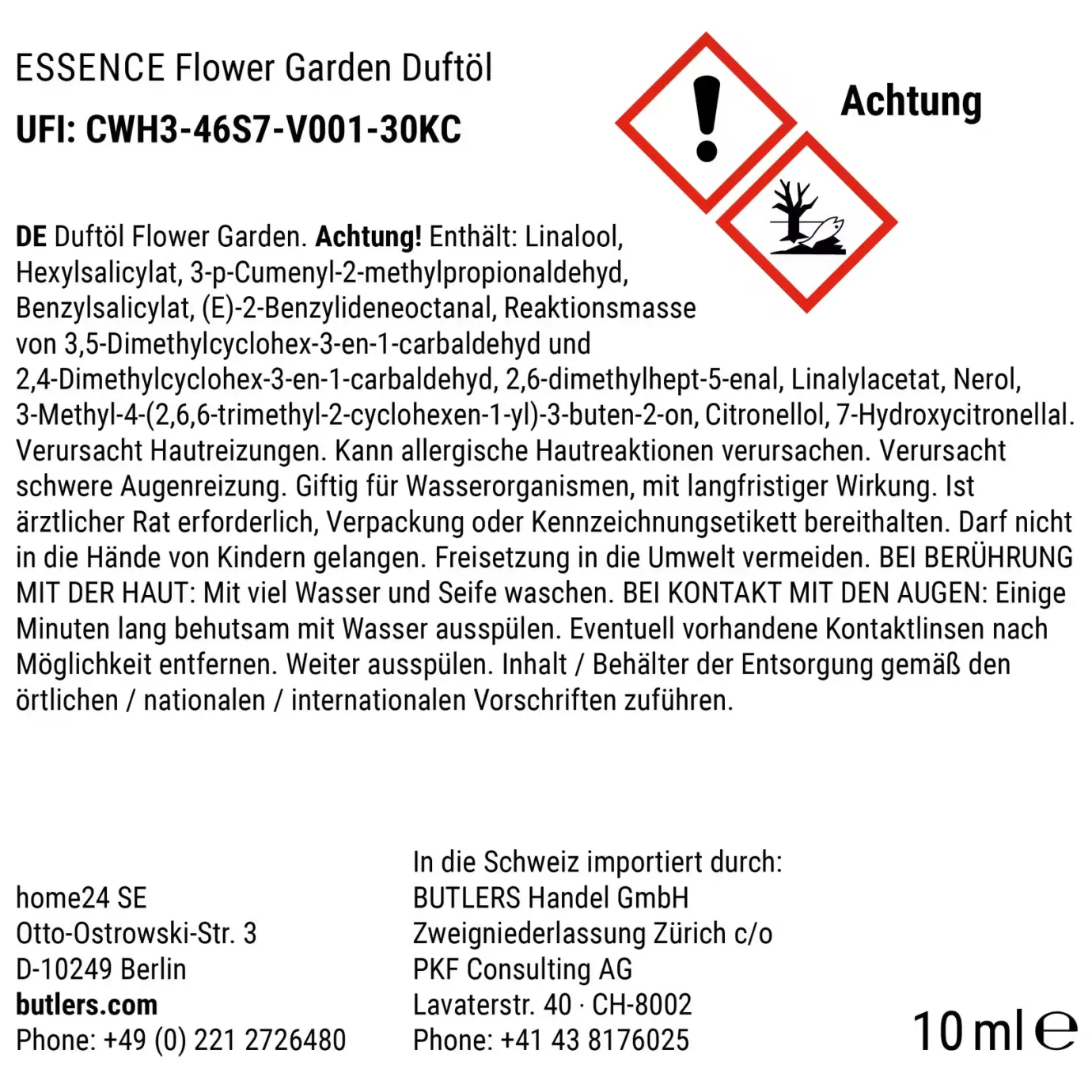 Butlers ESSENCE Duftöl FlowerGarden- Raumdüfte|Raumdüfte & Diffuser