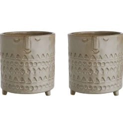 Butlers ETHNO Blumentopf 2er-Set- Blumentöpfe & Übertöpfe