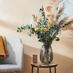 Butlers FLOWER MARKET Trockenblumen Craspedia- Kunstpflanzen|Trockenblumen