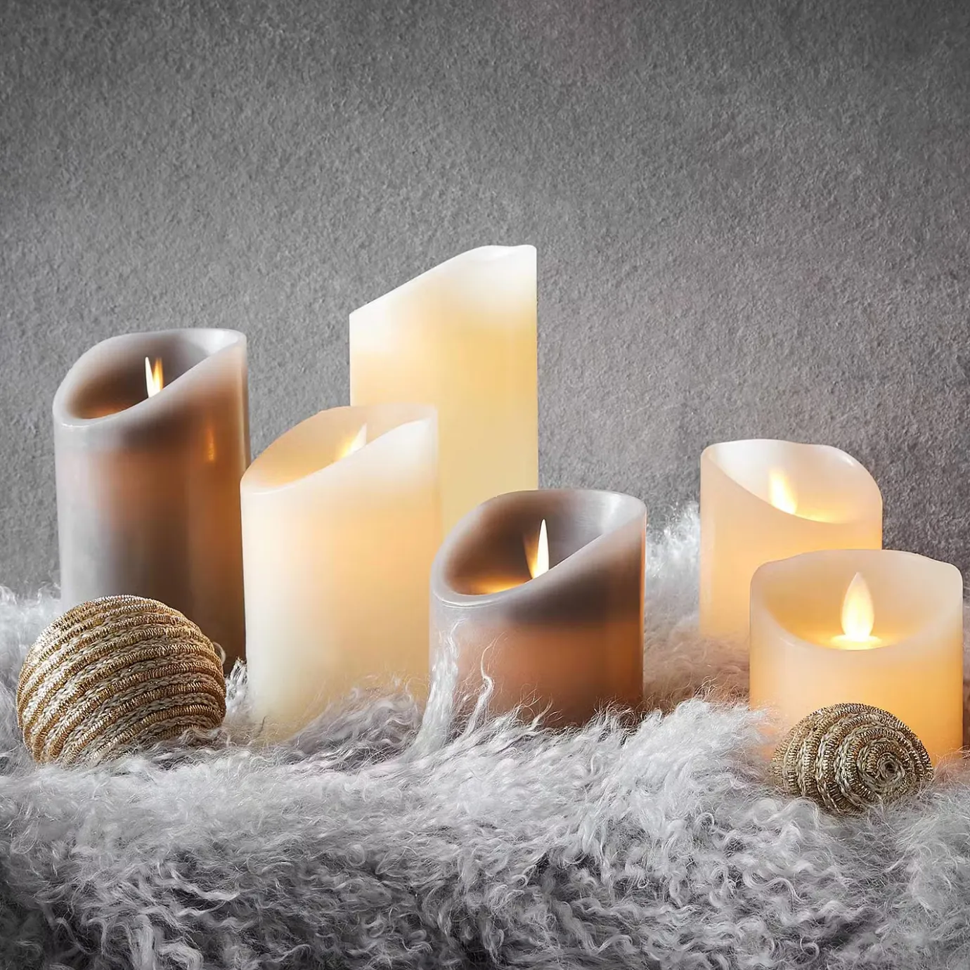 Butlers GLOWING FLAME LED Kerzen-Set 3-tlg.- Kerzen