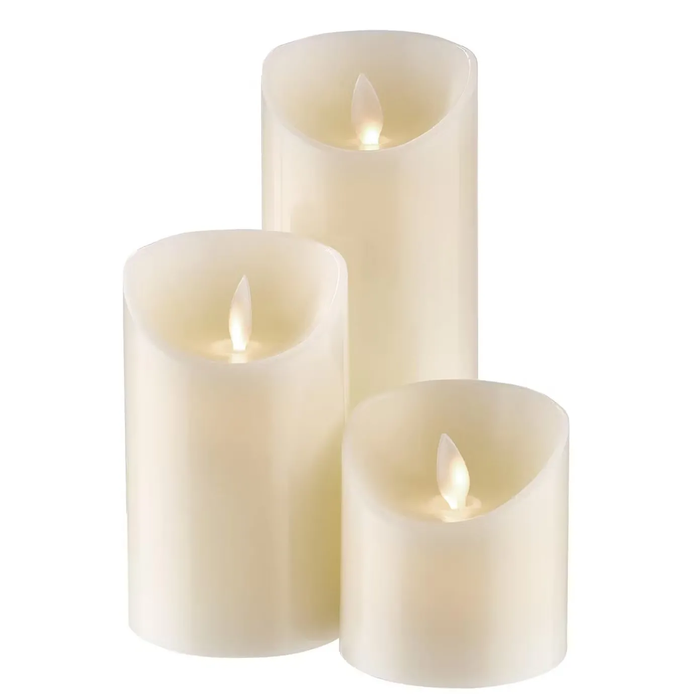 Butlers GLOWING FLAME LED Kerzen-Set 3-tlg.- Kerzen