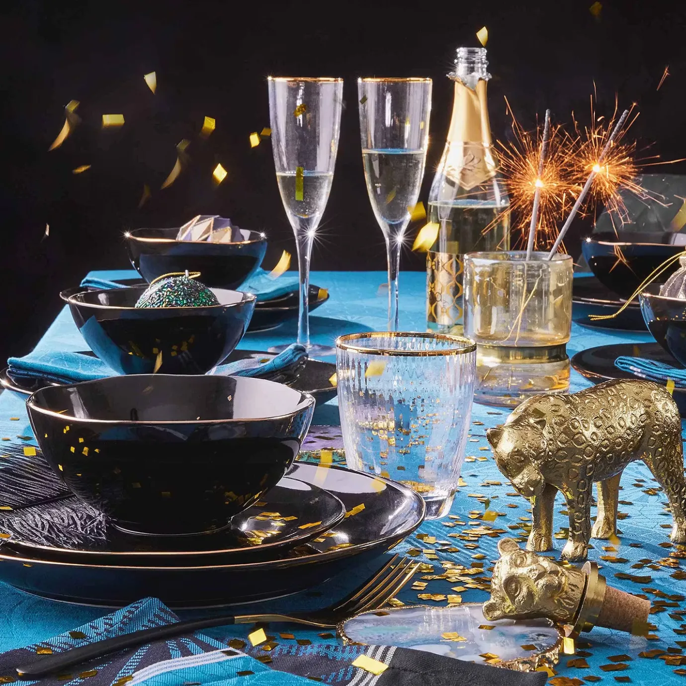 Butlers GOLDEN TWENTIES Wasserglas 4er-Set- Wassergläser