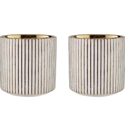 Butlers GOLDIE Blumentopf 2er-Set- Blumentöpfe & Übertöpfe