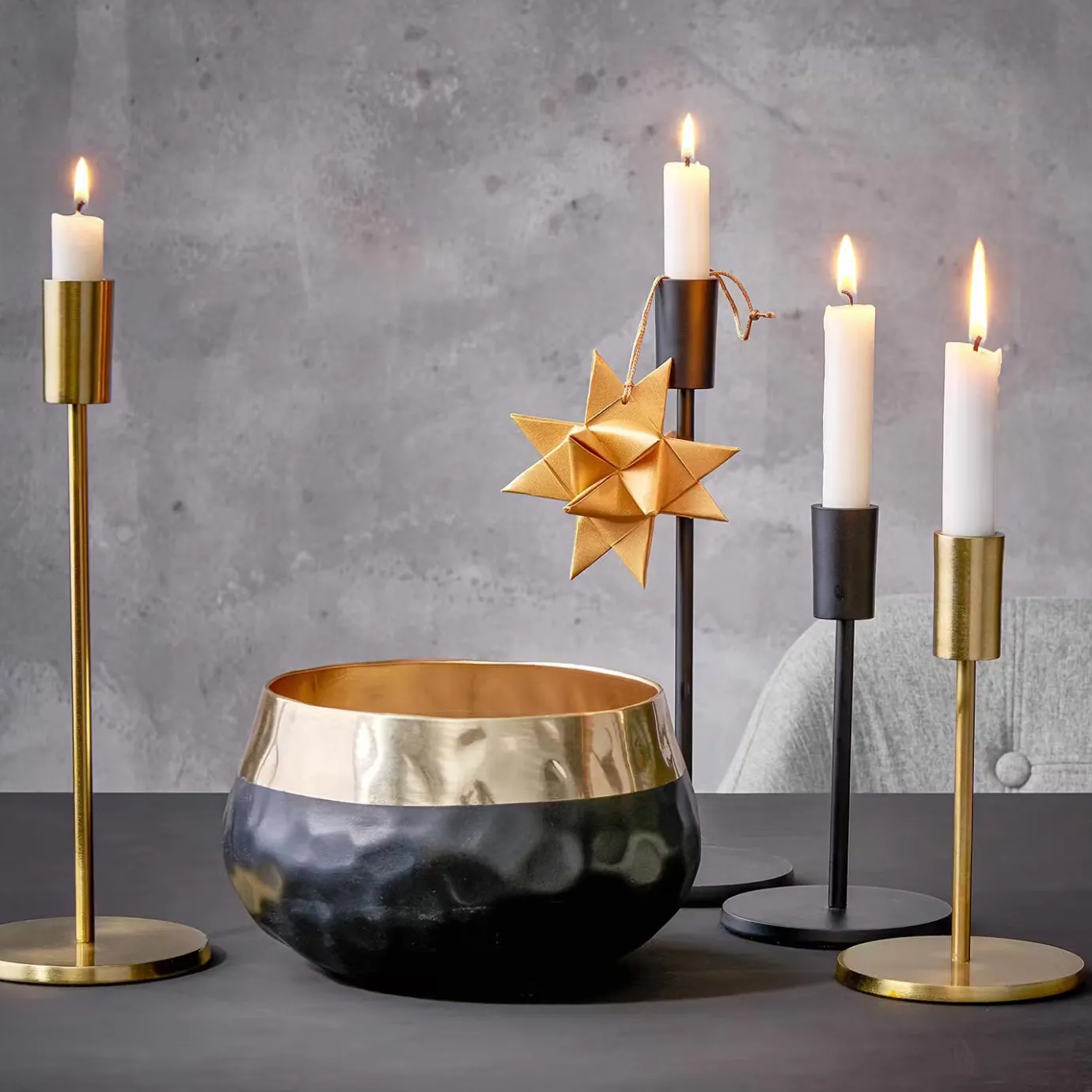 Butlers HIGHLIGHT Kerzenhalter 4er-Set- Kerzenhalter & Kerzenständer
