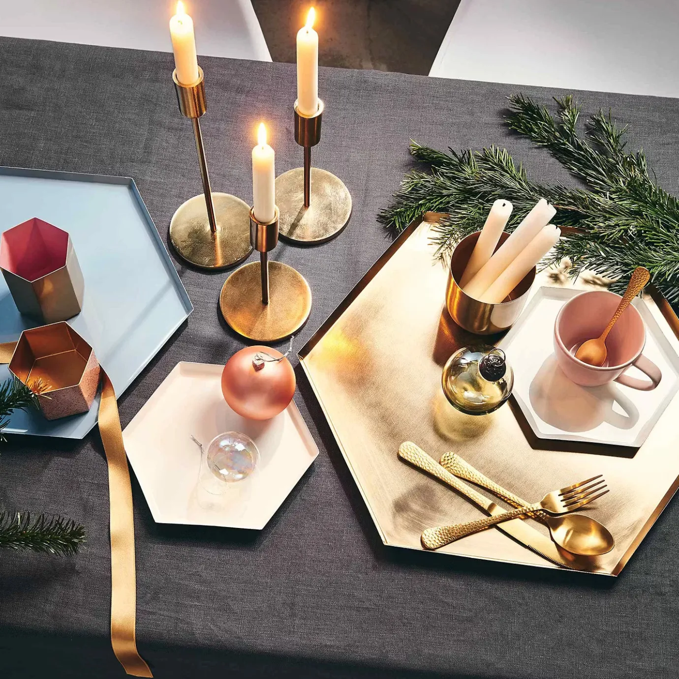 Butlers HIGHLIGHT Kerzenhalter 4er-Set- Kerzenhalter & Kerzenständer