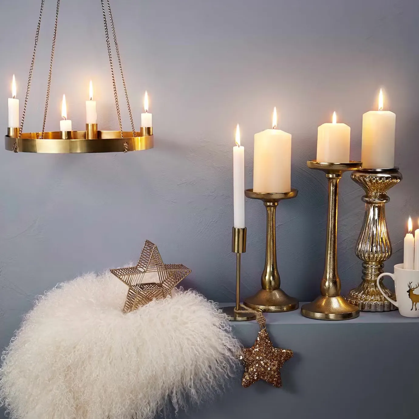 Butlers HIGHLIGHT Kerzenhalter 4er-Set- Kerzenhalter & Kerzenständer
