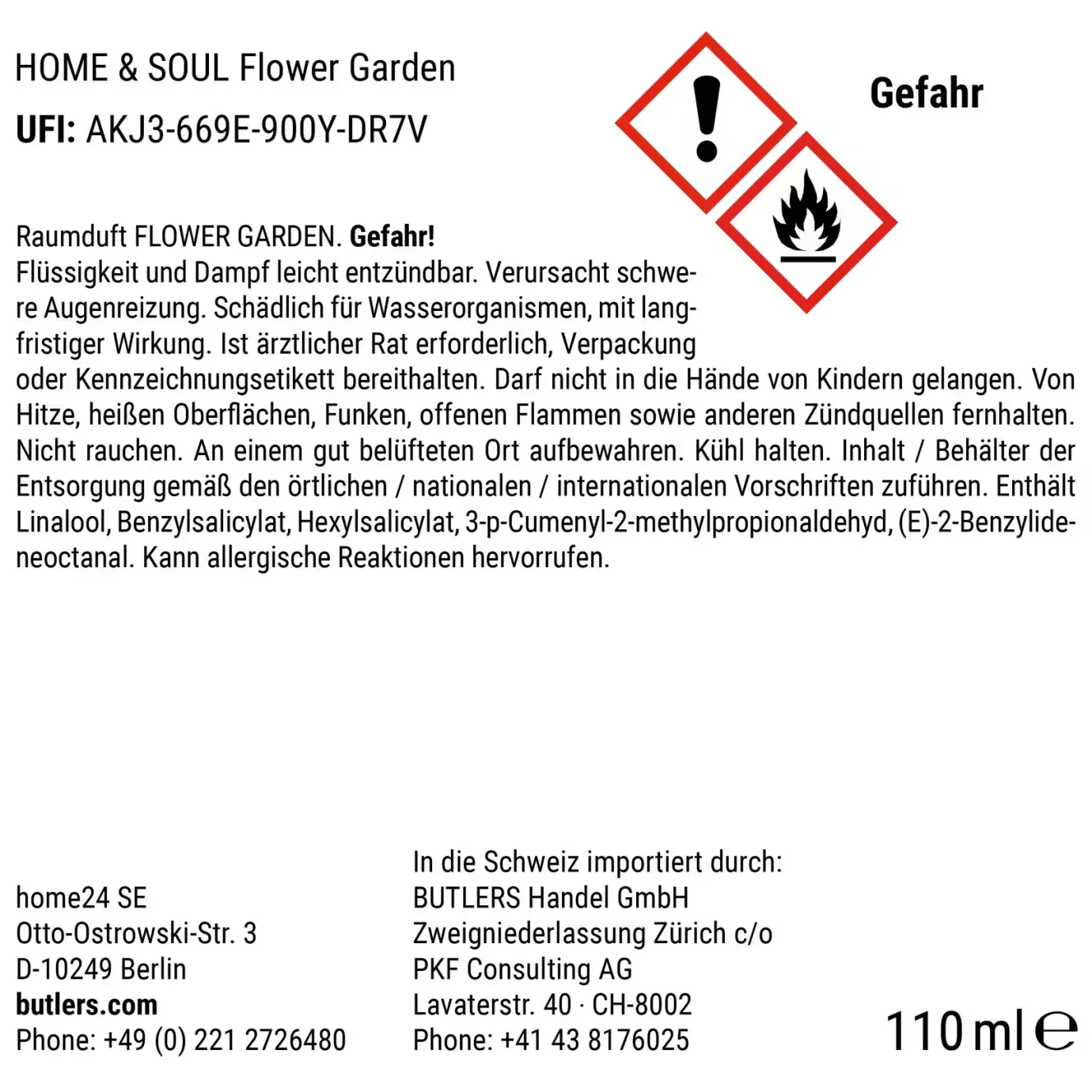 Butlers HOME & SOUL Raumduft Flower Garden- Raumdüfte|Raumdüfte & Diffuser