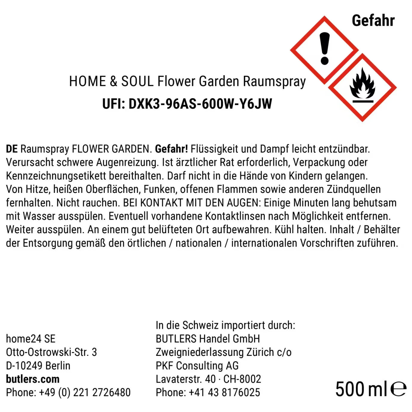 Butlers HOME & SOUL Raumspray Flower Garden- Raumdüfte|Raumdüfte & Diffuser