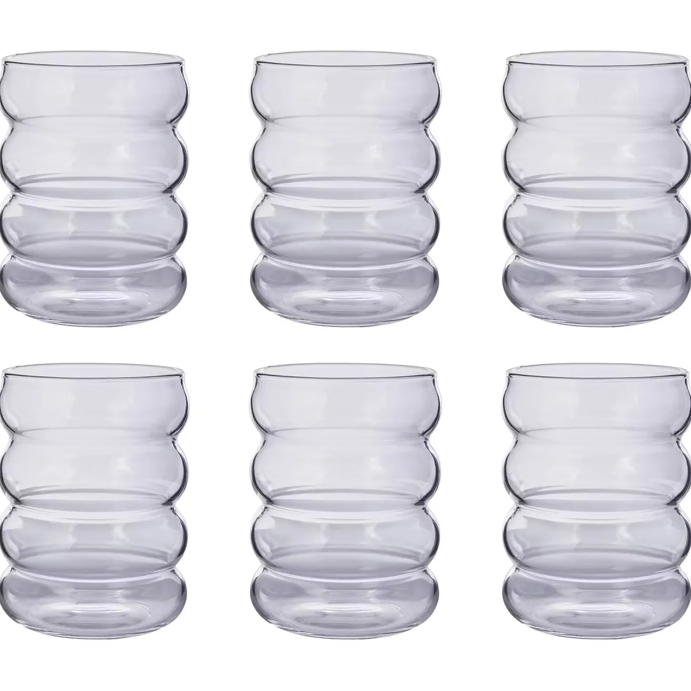 Butlers HOOP Trinkglas 6er-Set- Wassergläser