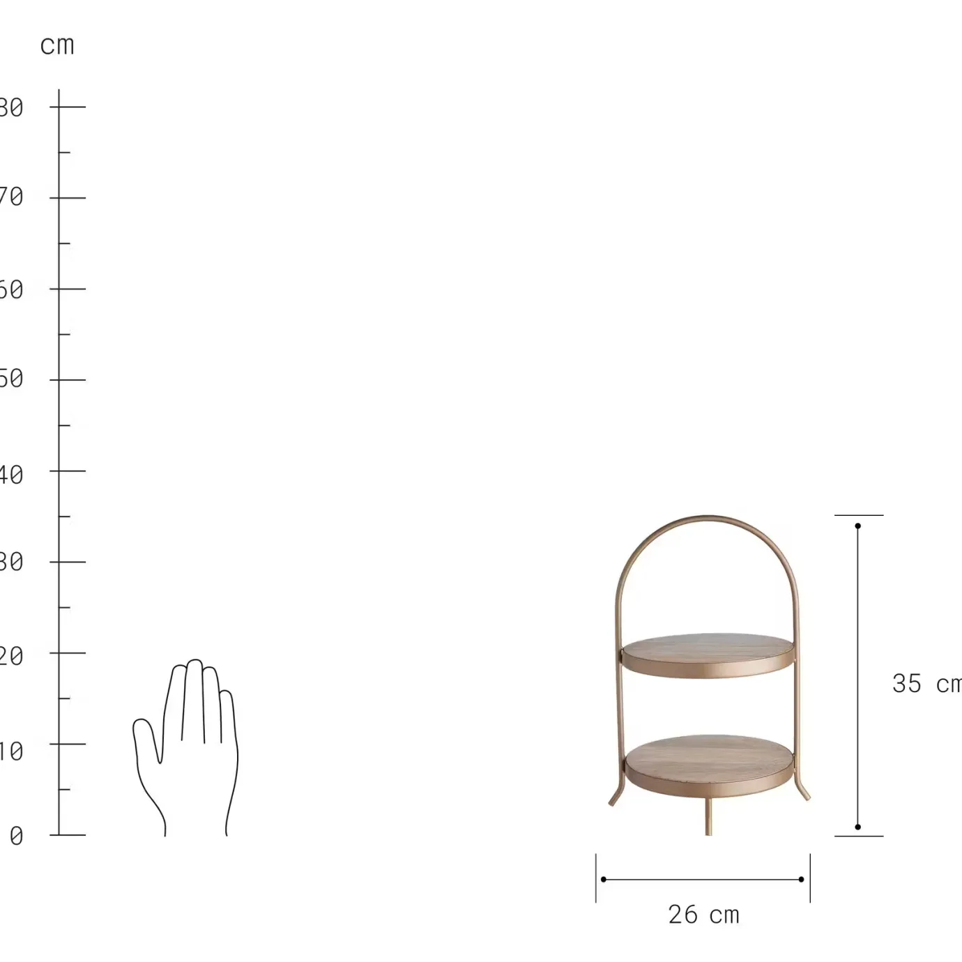 Butlers KATE Etagere 2-stufig- Servierplatten & Etageren