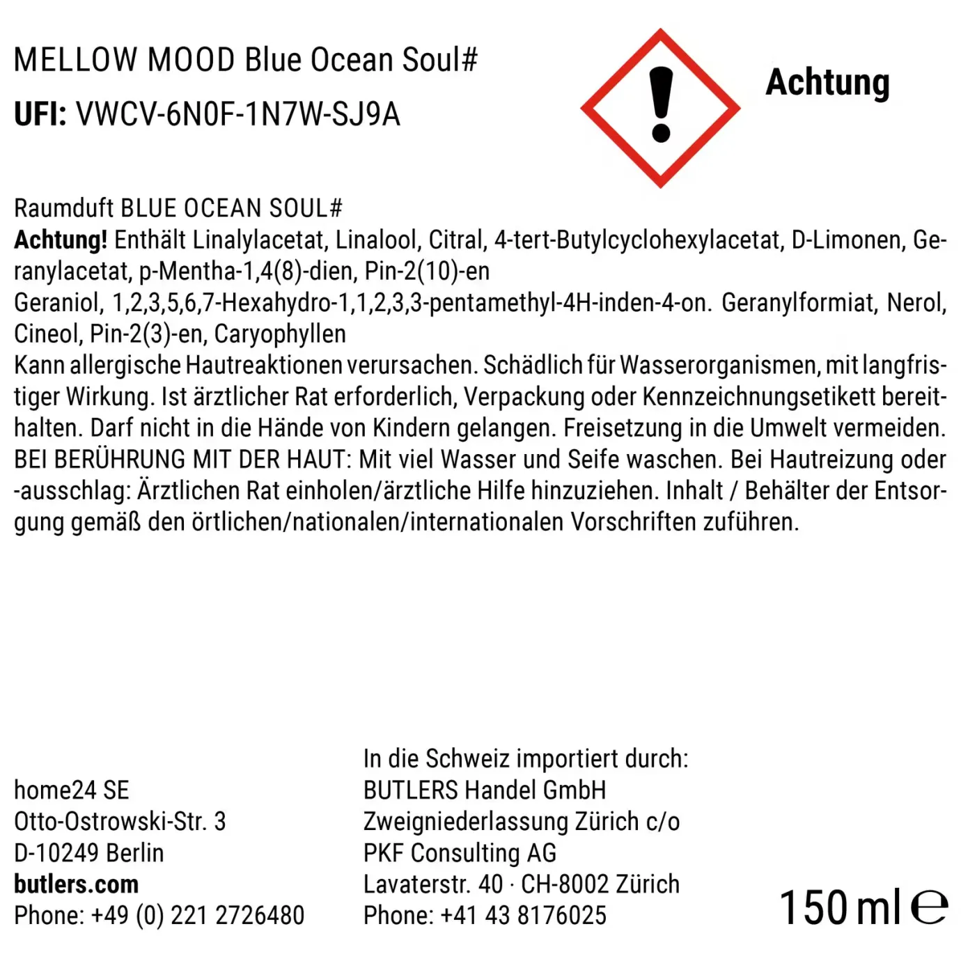 Butlers MELLOW MOOD Raumduft Blue Ocean Soul- Raumdüfte|Raumdüfte & Diffuser