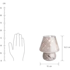 Butlers MISS MARBLE LED-Leuchte- Tischlampen