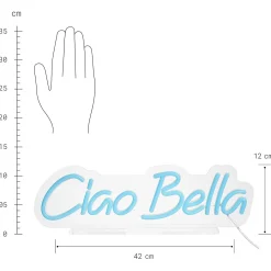 Butlers NEON VIBES LED-Leuchte Ciao Bella- Tischlampen