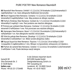 Butlers PURE POETRY Raumduft NEW ROMANCE- Raumdüfte|Raumdüfte & Diffuser