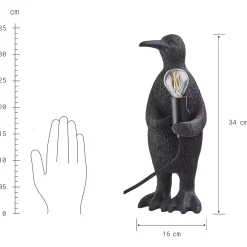 Butlers RINALDO Tischleuchte Pinguin- Tischlampen