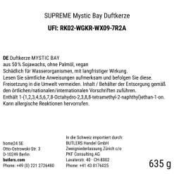 Butlers SUPREME Duftkerze Mystic Bay- Raumdüfte|Raumdüfte & Diffuser
