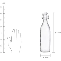 Butlers SWING Flasche mit Bügelverschluß 6er-Set- Karaffen & Krüge