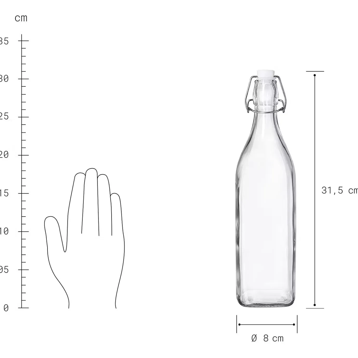 Butlers SWING Flasche mit Bügelverschluß 6er-Set- Karaffen & Krüge
