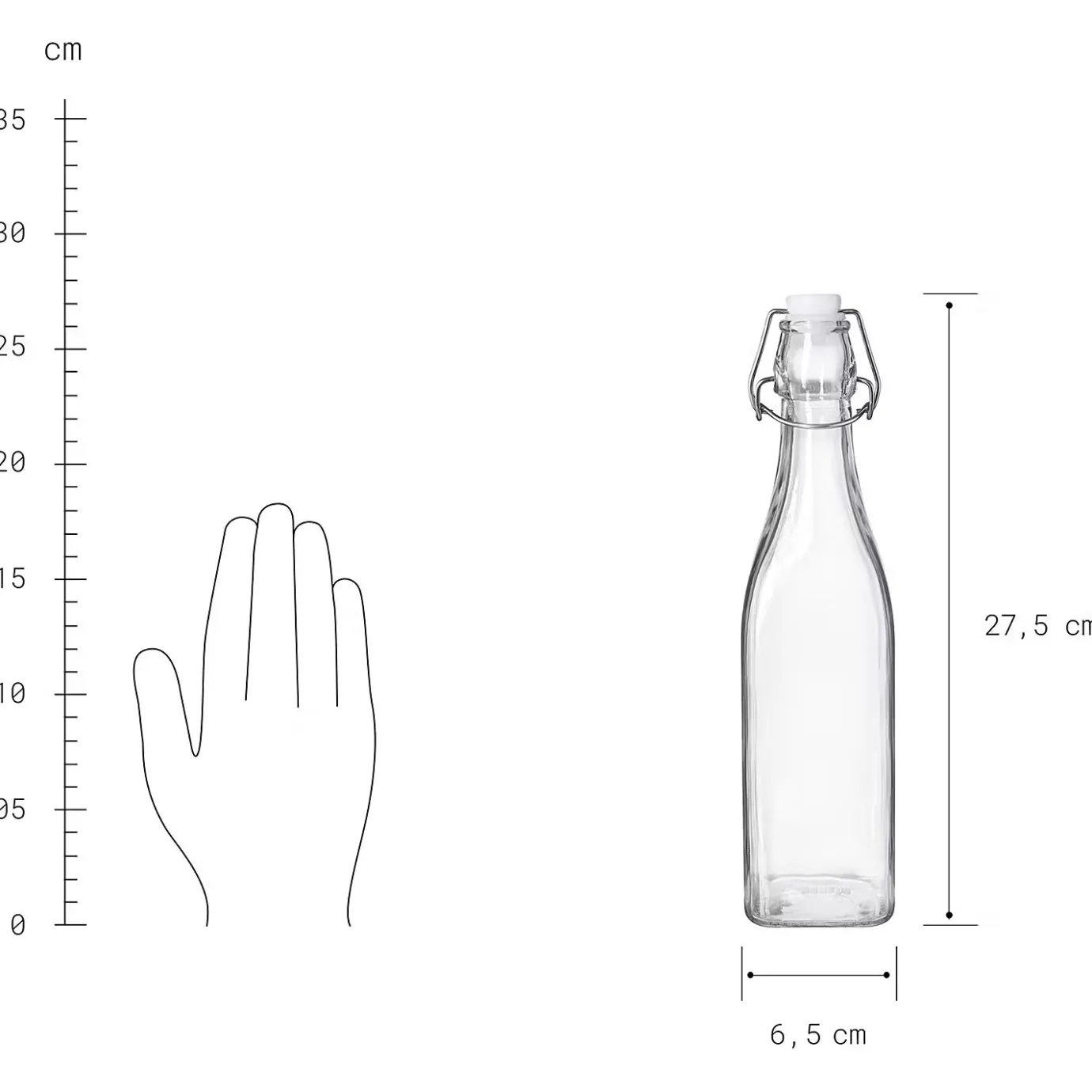 Butlers SWING Flasche mit Bügelverschluß 6er-Set- Karaffen & Krüge
