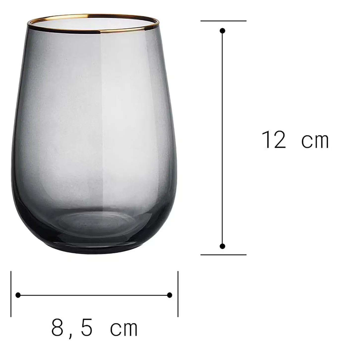 Butlers TOUCH OF GOLD Gläser mit Goldrand 6er-Set- Wassergläser