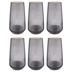 Butlers TOUCH OF GOLD Longdrinkglas 6er-Set- Cocktailgläser
