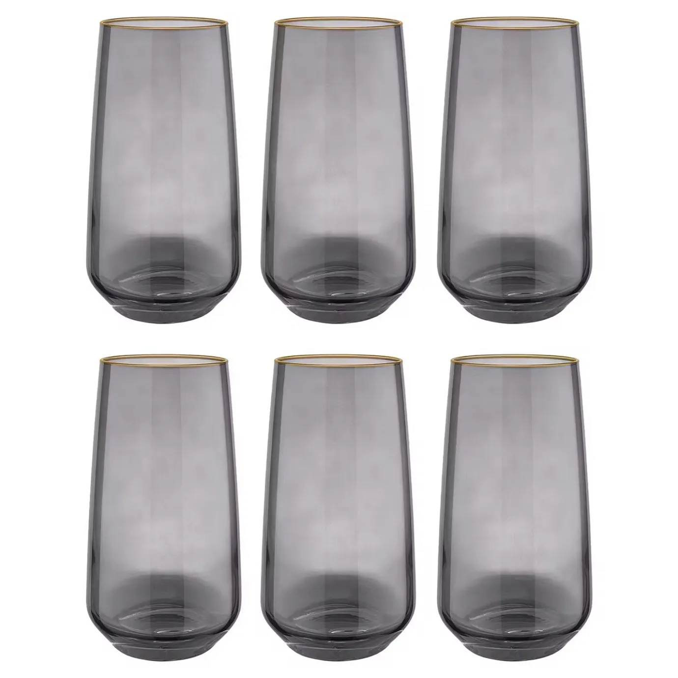 Butlers TOUCH OF GOLD Longdrinkglas 6er-Set- Cocktailgläser
