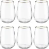 Butlers TOUCH OF GOLD Trinkglas 6er-Set- Wassergläser