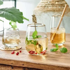 Butlers TOUCH OF GOLD Trinkglas 6er-Set- Wassergläser
