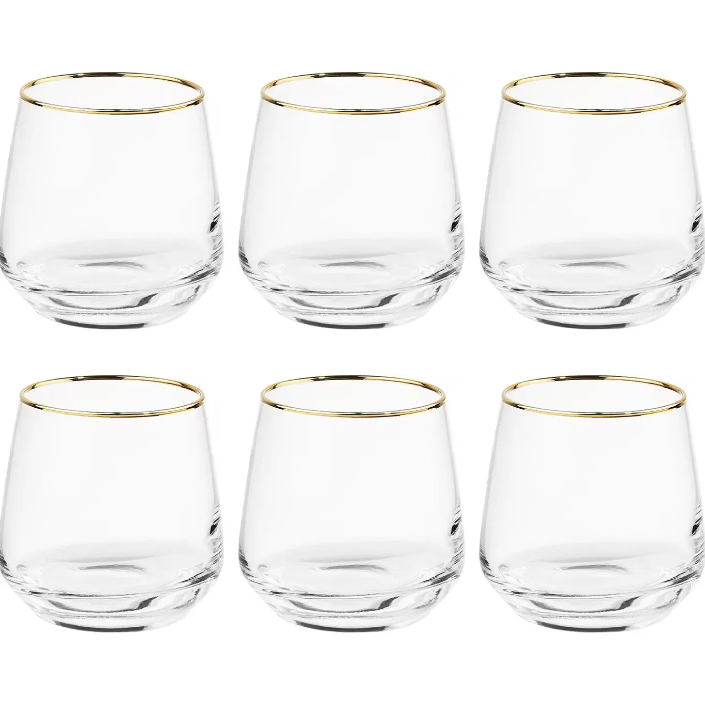 Butlers TOUCH OF GOLD Wasserglas 6er-Set- Wassergläser