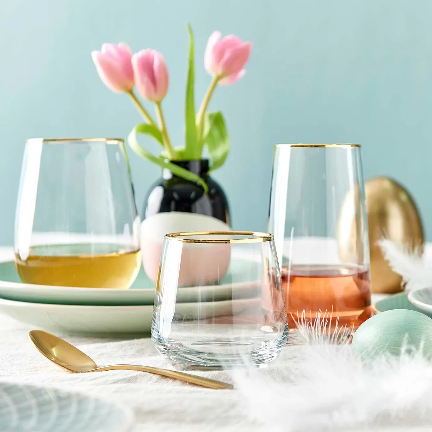 Butlers TOUCH OF GOLD Wasserglas 6er-Set- Wassergläser