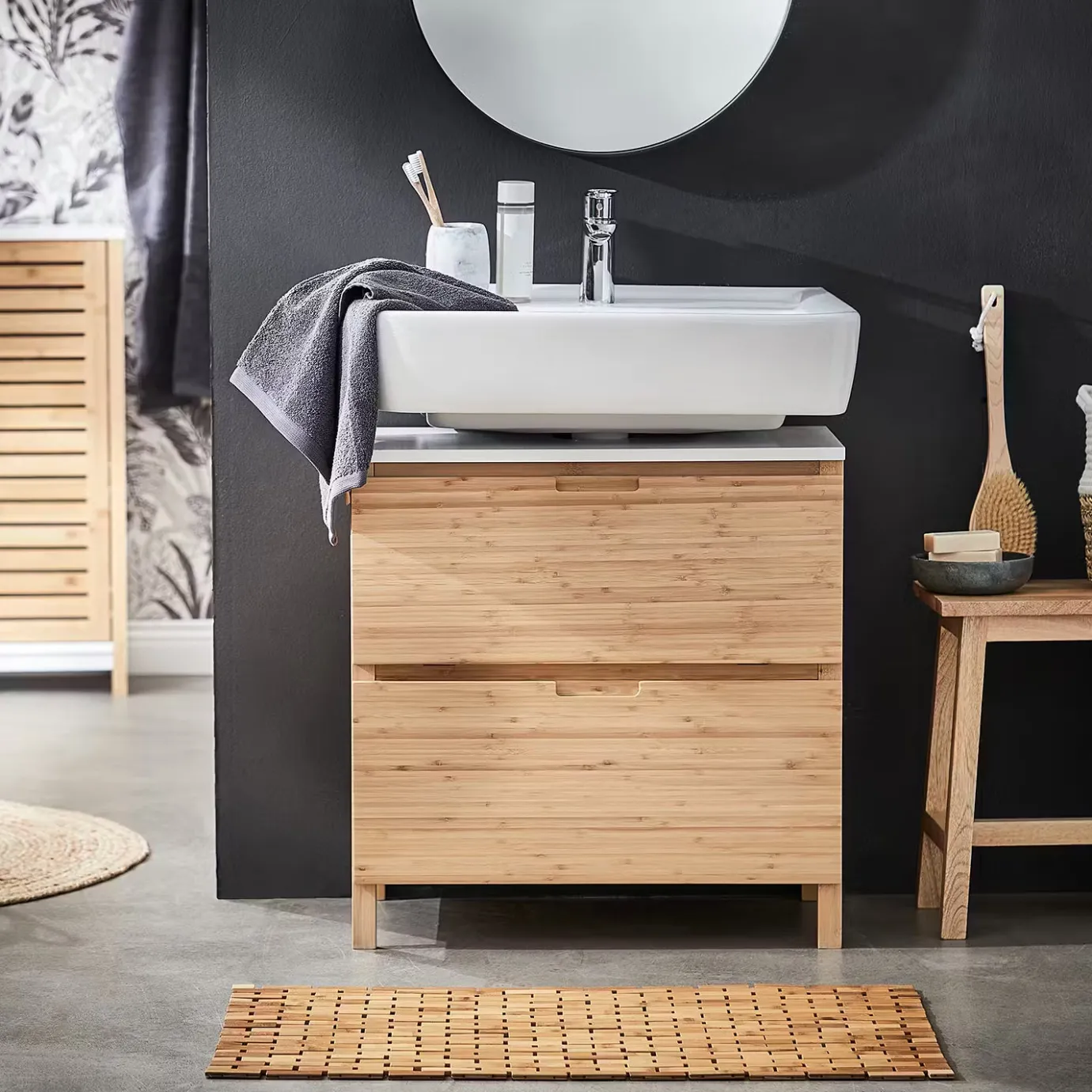 Butlers WHITE SANDS Waschbeckenunterschrank- Badmöbel