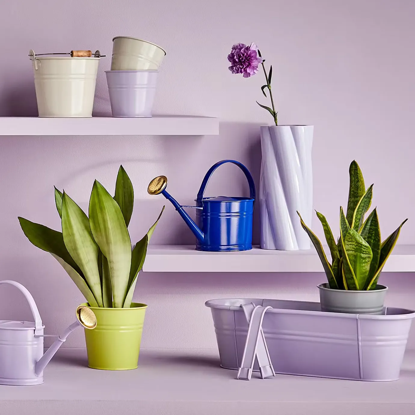 Butlers ZINC Hängetopf 6er-Set- Blumentöpfe & Übertöpfe